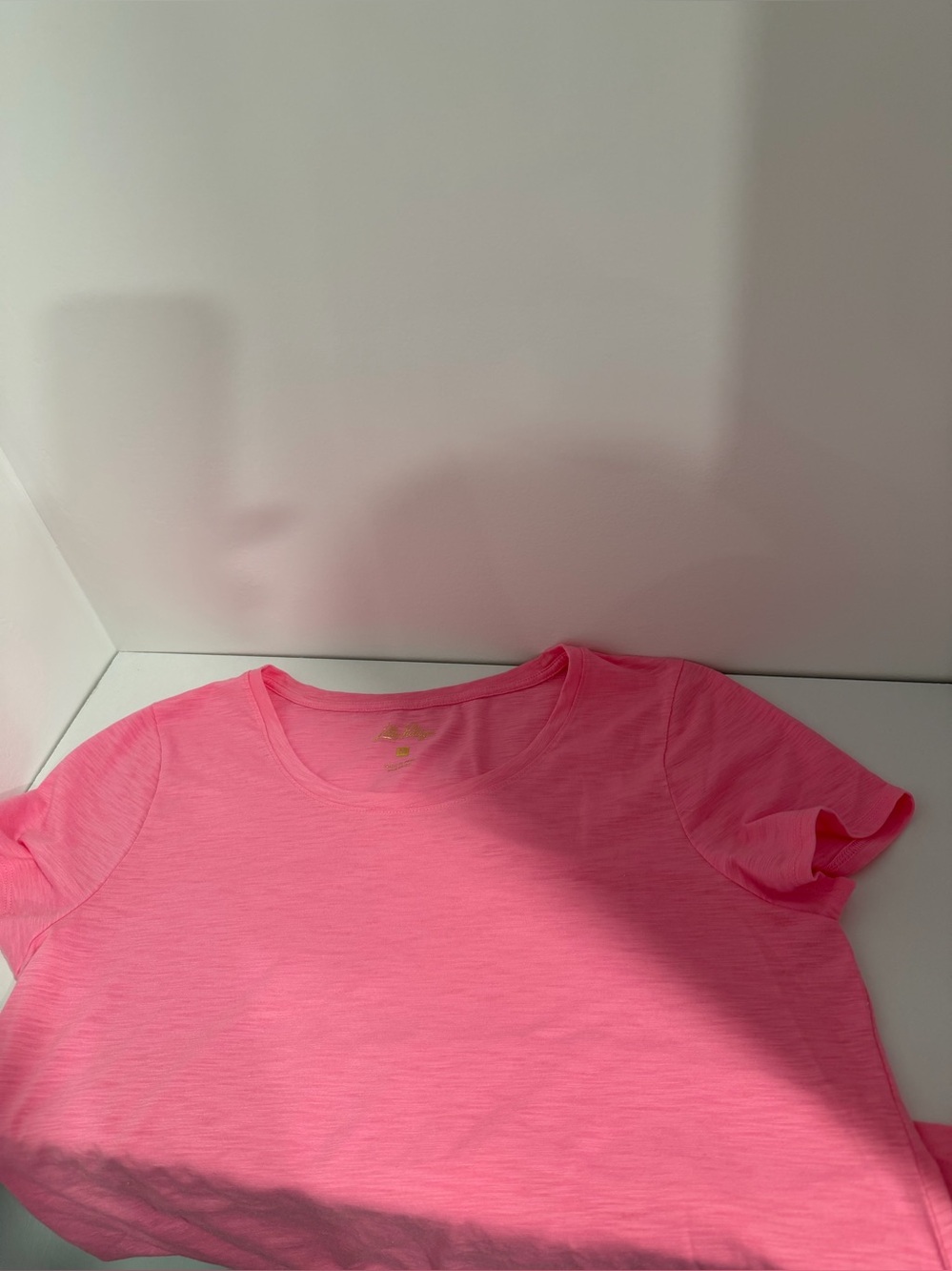 Lilly Pulitzer Bright Pink Scoop Neck Short Sleeve Tee - Picture 5 of 5